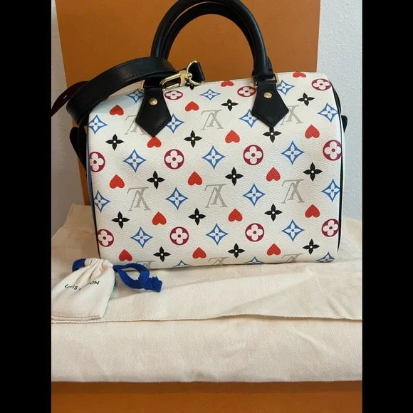 ♠️♥️♣️Louis Vuitton Game on Speedy 25 Bandolier♣️♥️♠️ - Picture 2 of 10